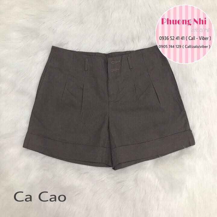 QUẦN SHORTS LINEN MÀU CA CAO