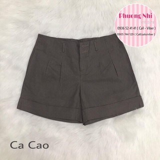 Quần shorts linen màu ca cao
