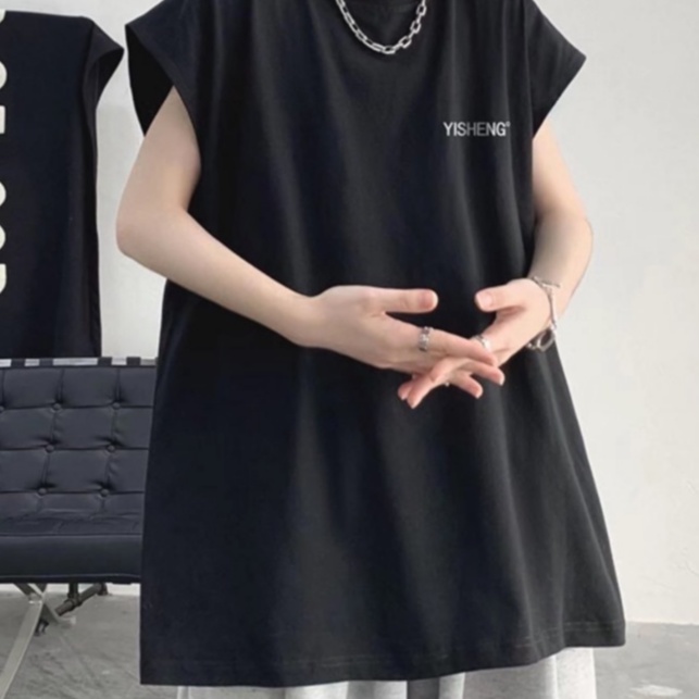 simple bông áo thun cổ tròn Áo Thun Nam Sát Nách In Hình Thời Trang Hàn Quốc unisex bigsize áo thun kiểu nữ áo thun quảng châu