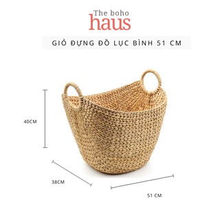 Giỏ đựng đồ lục bình dáng thuyền size lớn nhất