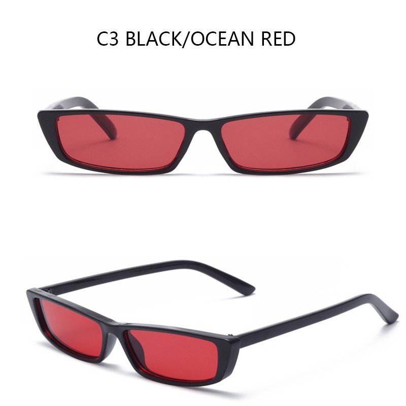 Kính mát gọng chữ nhật nhỏ thời trang nhiều màu tùy chọn