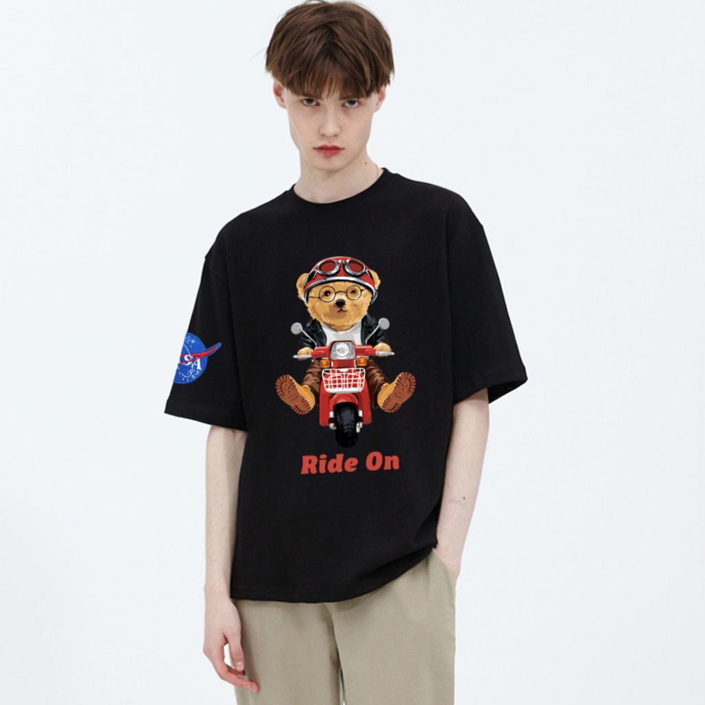 Áo thun NaSa Unisex Basic Tee 100% Cotton, phông trơn nam nữ tay lỡ oversize form rộng - AT09
