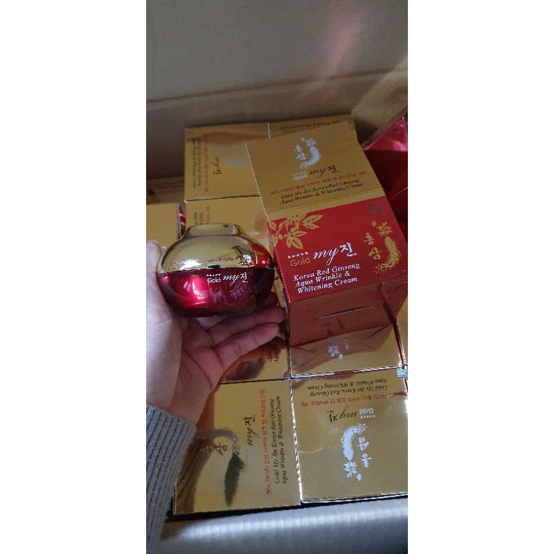 Kem dưỡng trắng hồng sâm tròn My Gold Hàn Quốc
