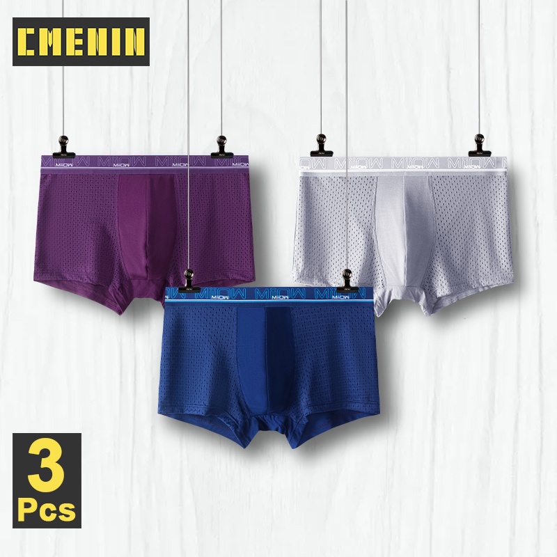 Bộ 3 Quần Lót Boxer Cotton Thoải Mái Gợi Cảm Cho Nam M1012