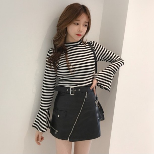 CHÂN VÁY DA PHỐI NỊT FORM CHUẨN (HÀNG DA CHẤT LƯỢNG) | BigBuy360 - bigbuy360.vn