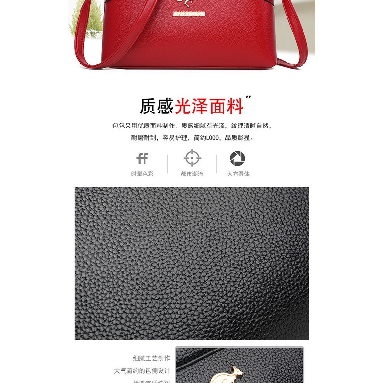 Túi Đeo Chéo Bằng Da Thật Thời Trang Mới 2022 Dành Cho Phụ Nữ Trung Niên