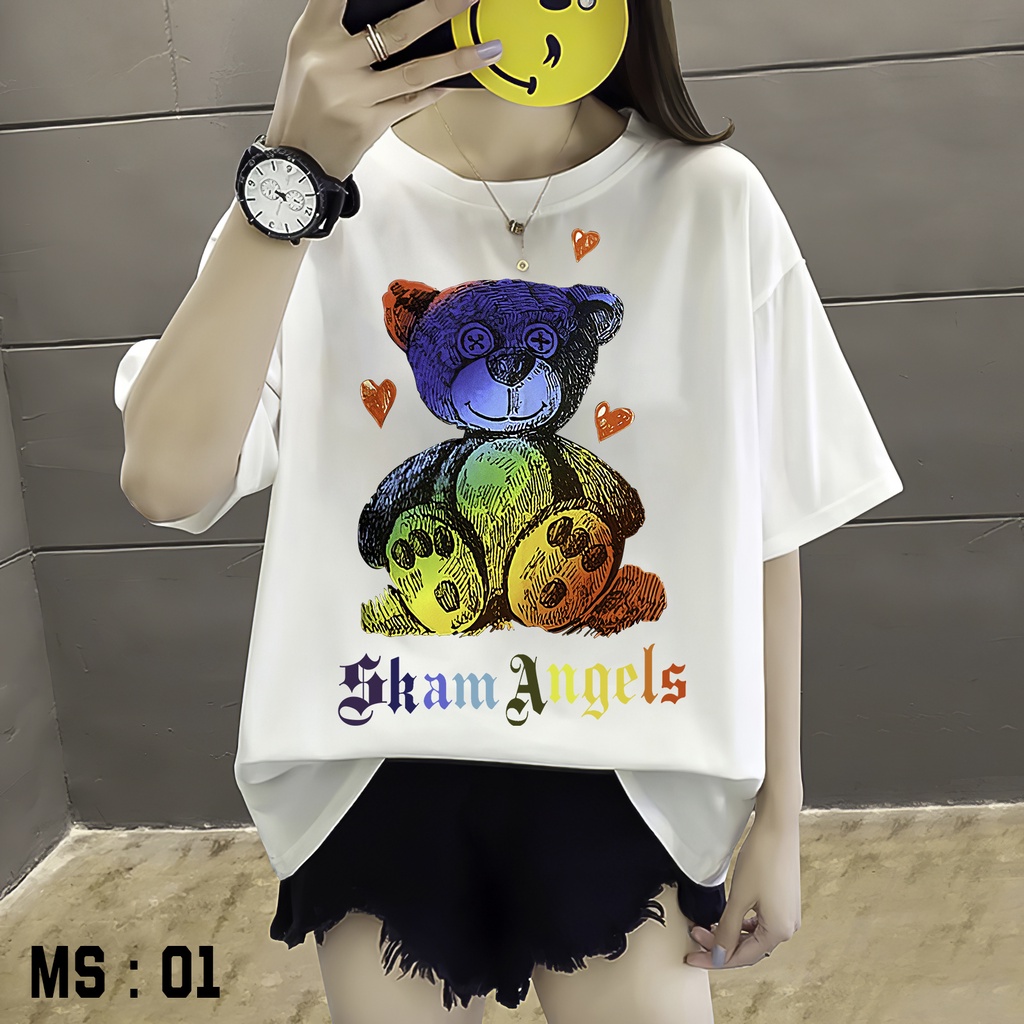 Áo thun tay lỡ nữ Unisex AQI, áo phông form rộng N104 chất vải mềm mịn