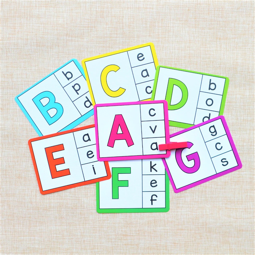 Bộ Thẻ Bài Domino / Flashcard / Clipcard Tiếng Anh Cho Bé