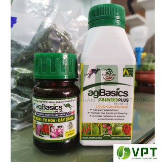 Phân bón hỗn hợp npk úc chai 250ml - agbasics seaweedplus – mập mầm, to hoa, dày cánh