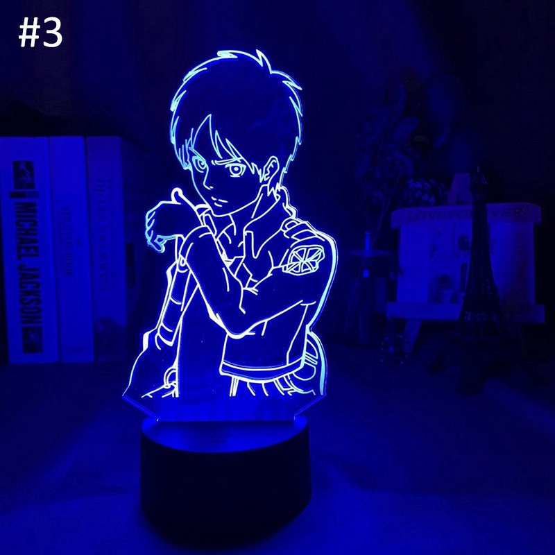 Anime Attack on Titan 7-Color Base Touch Light Bedroom Decor Light Kids Gift Table Lamp