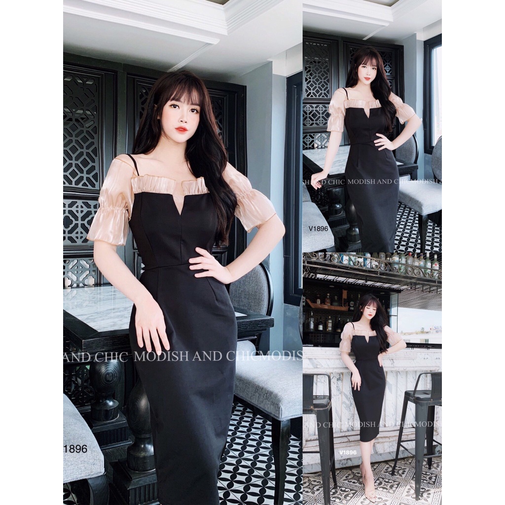 Váy đen body trễ vai V1896 - Mimo shop phân phối trực tiếp