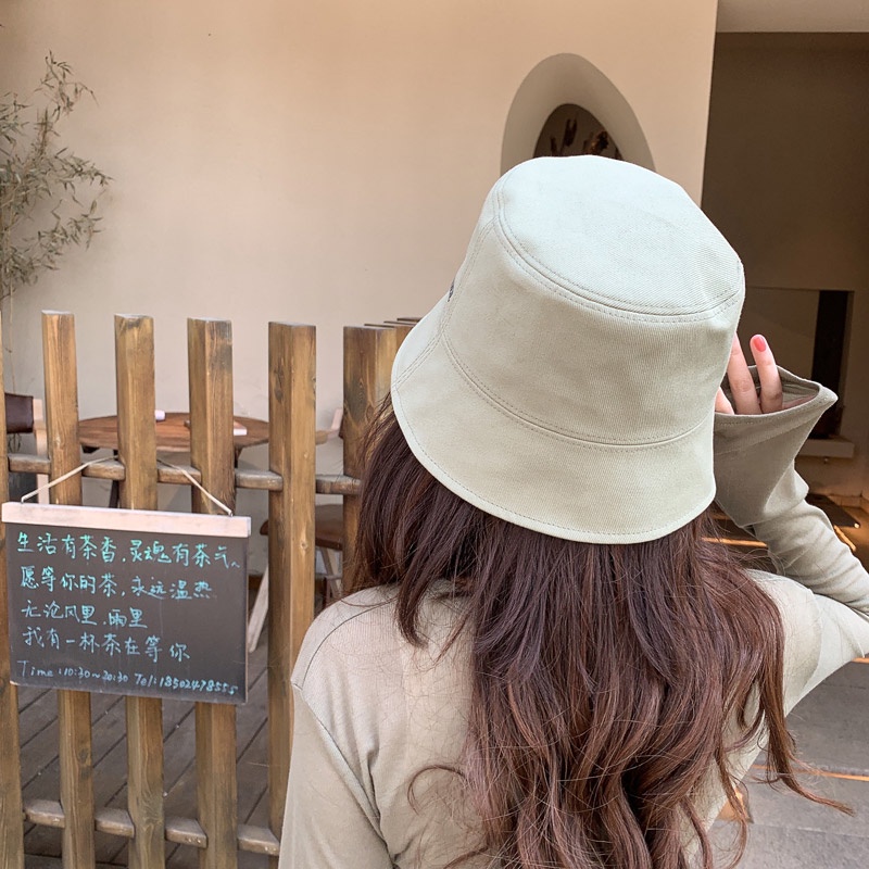 Nón Bucket Chống Nắng Thêu Chữ Phong Cách Nhật Bản