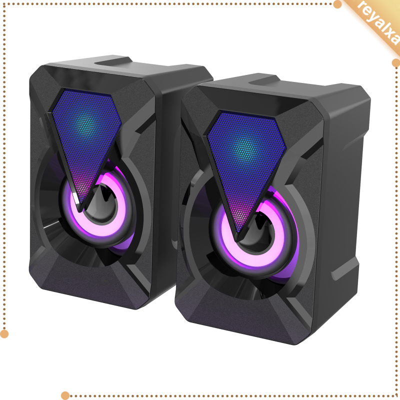 Loa Máy Tính Đa Phương Tiện 3w X 2 Stereo 2.0 Với Đèn Led Rgb 3.5mm | BigBuy360 - bigbuy360.vn