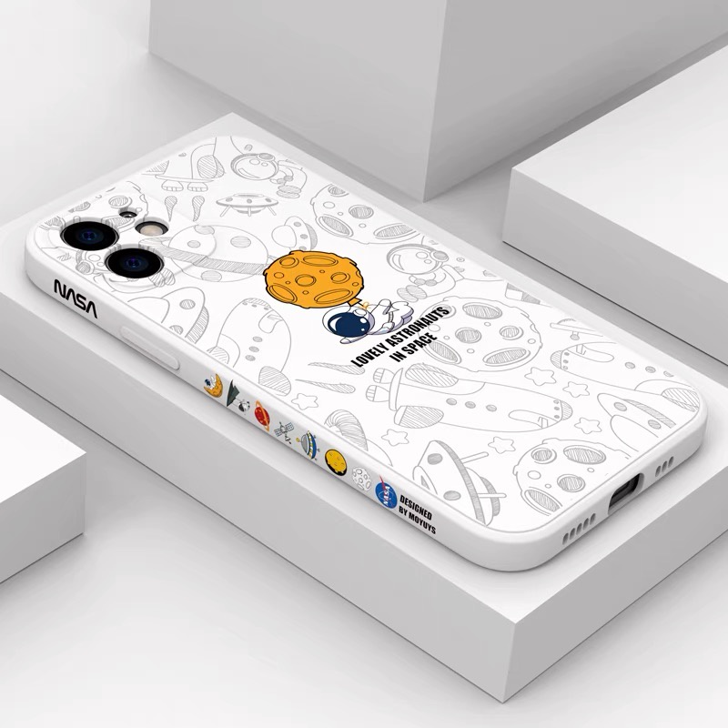 Ốp Điện Thoại Silicon Mềm Hình NASA Cho iPhone 7 plus 8 plus x xs xr xsmax 11 12 12pro 13 11pro max 12 pro max 13 pro max 14 pro max