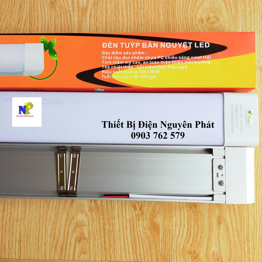 Tuýp LED bán nguyệt 1.2m 60w đầu Vuông Siêu sáng tiết kiệm điện