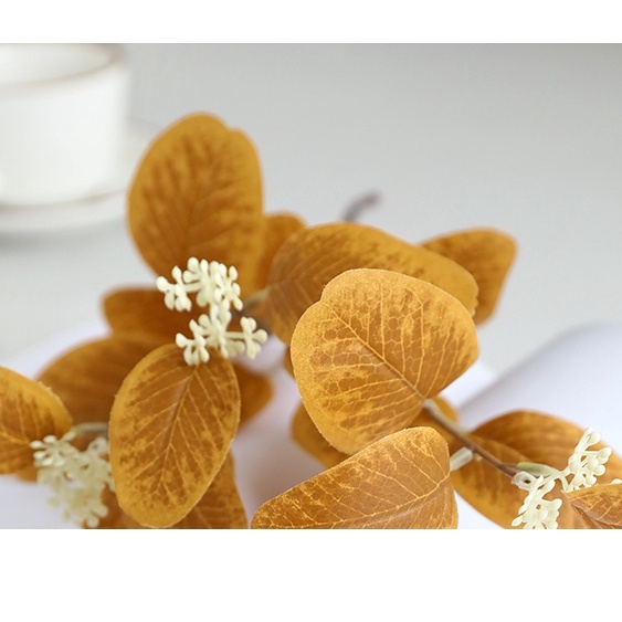 Nhánh Cây Bạch Đàn Nhân Tạo Màu Xanh Dương / Hồng Dùng Trang Trí Nhà Cửa / Tiệc Cưới