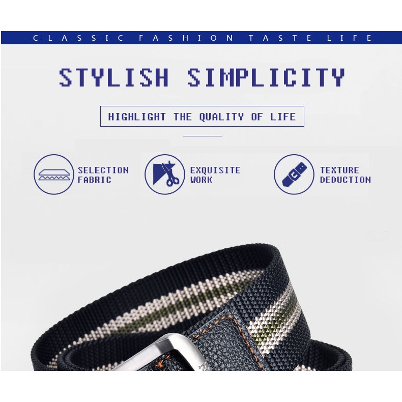 SmileFairyCC【COD &amp; Hàng Có Sẵn】Thắt Lưng Vải canvas 2021 Có Thể Điều Chỉnh Kích Thước Cho Nam