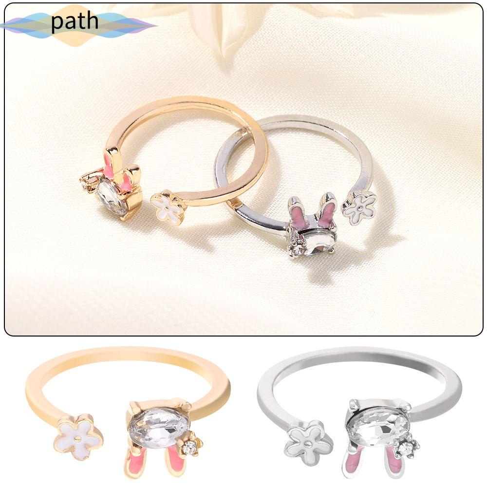 Nhẫn Hở Hình Thỏ Dễ Thương Nhiều Màu Tùy Chỉnh Thời Trang Cho Nữ