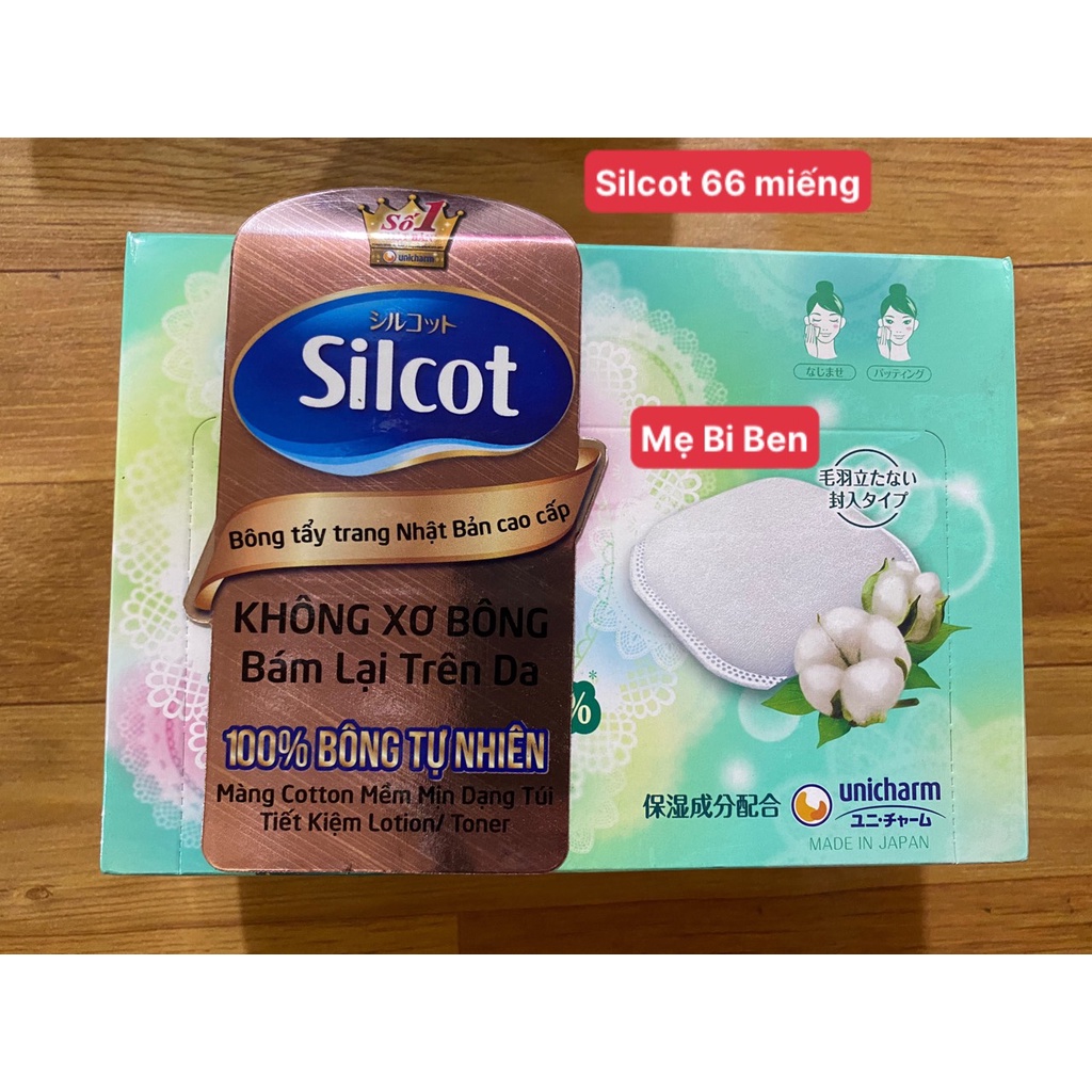 [GIÁ SỈ THÙNG 30 HỘP] Bông tẩy trang Silcot 82/66 miếng/hộp