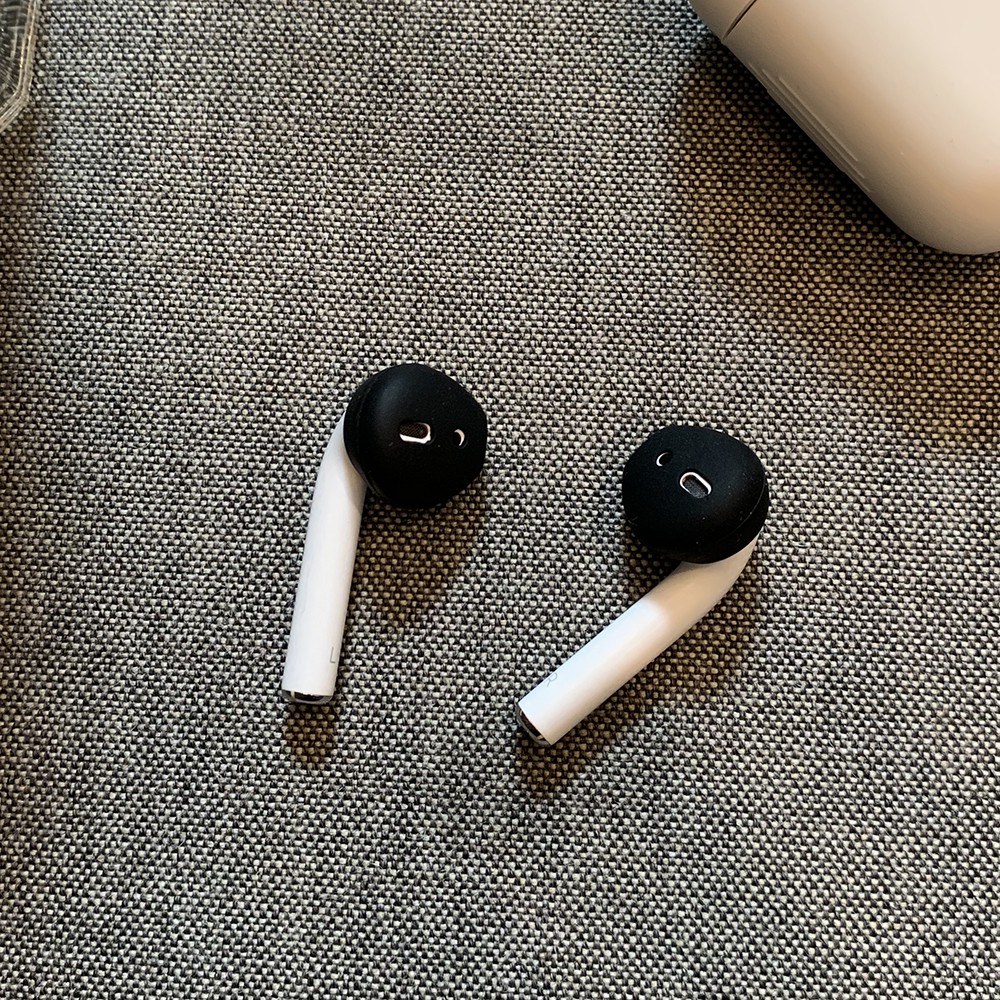 Cặp Nút Bọc Tai Nghe Airpods Thay Thế Bằng Silicon Mềm Siêu Mỏng Chống Trượt Màu Trơn Nhiều Màu Tiện Dụng