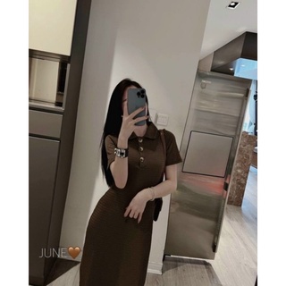 Đầm polo dáng dài qua gối