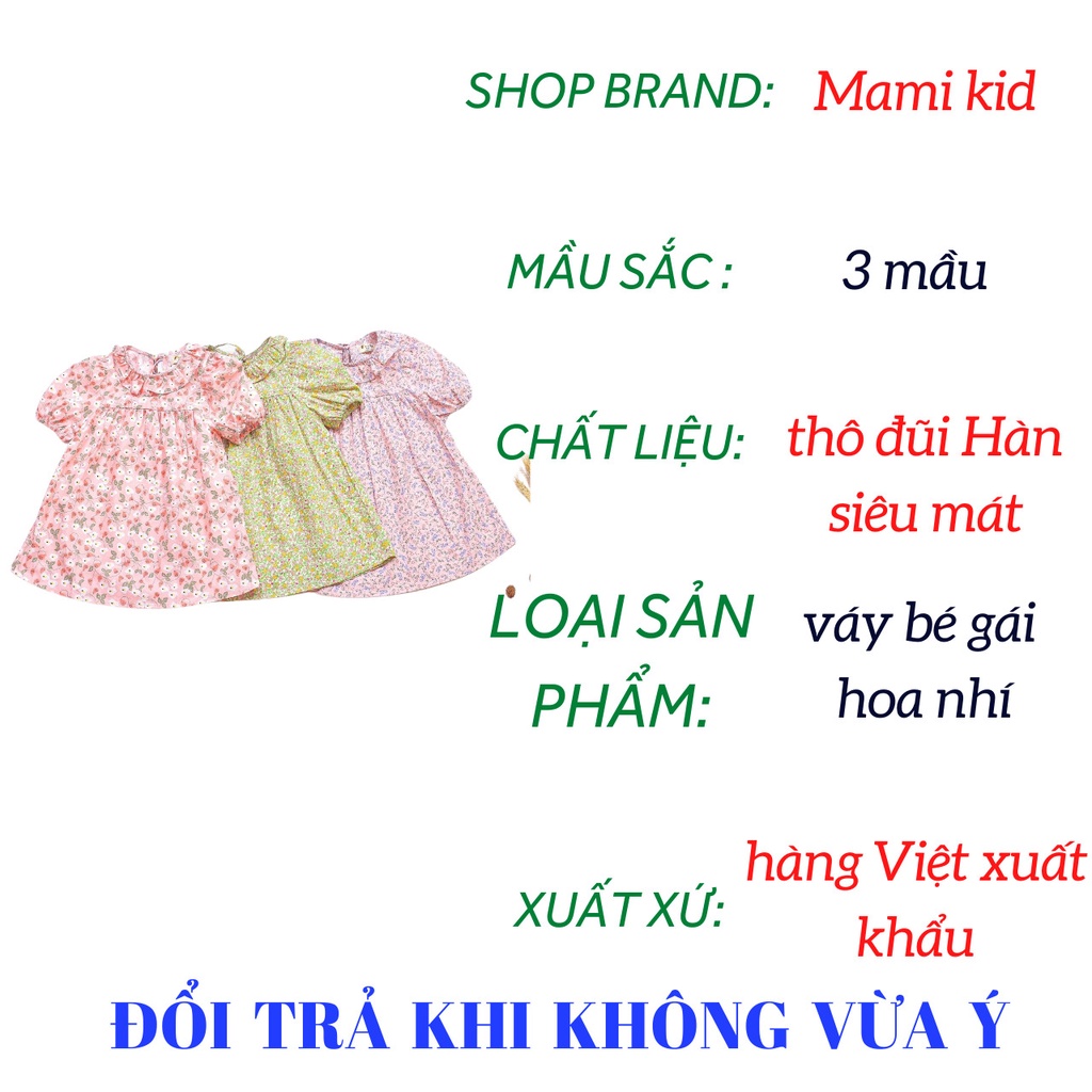 váy xinh cho bé gái siêu mát 1-7 tuổi, (ẢNH THẬT ), mamikid