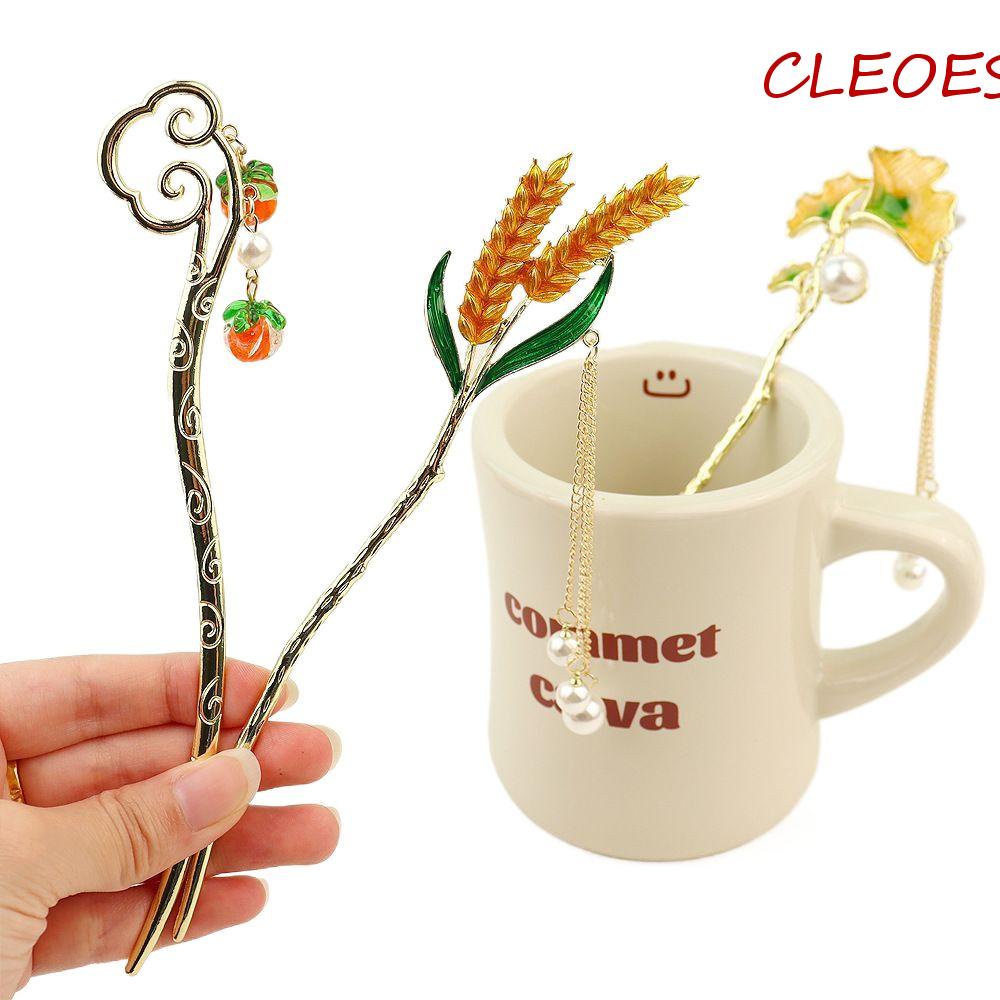 Trâm Cài Tóc Bằng Lúa Mạch Phong Cách Trung Hoa Cổ Điển Cho Nam Và Nữ CLEOES Persimmon