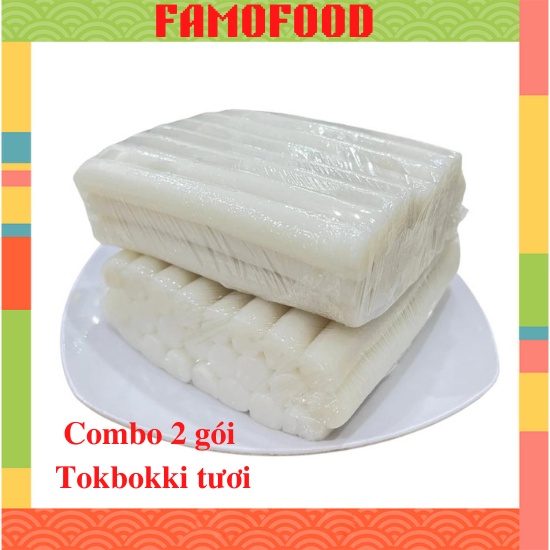 Tokbokki bánh gạo hàn quốc nguyên thanh, Toppocki Famofood gói 500g
