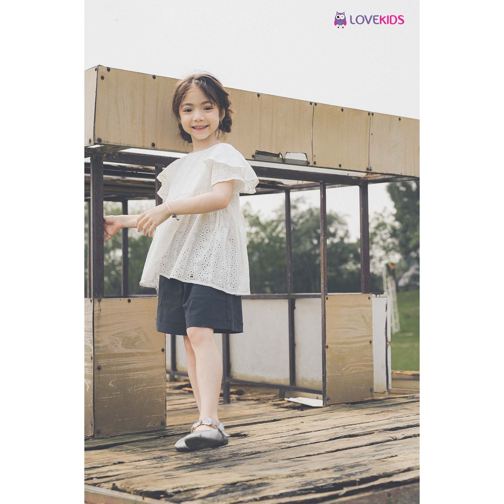 Quần short bé gái lưng chun LKG21SP001 - Lovekids