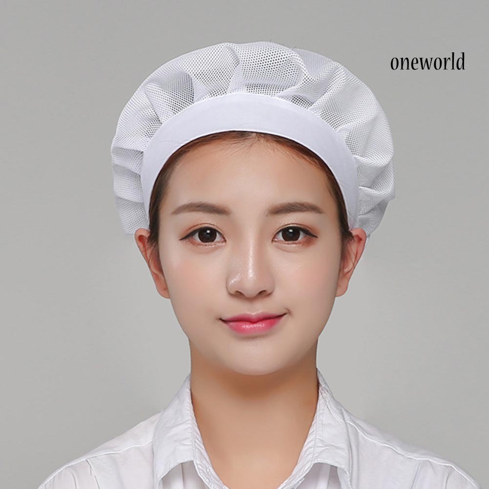 Mũ Đầu Bếp Phối Lưới Thoáng Khí Có Thể Điều Chỉnh Kích Thước