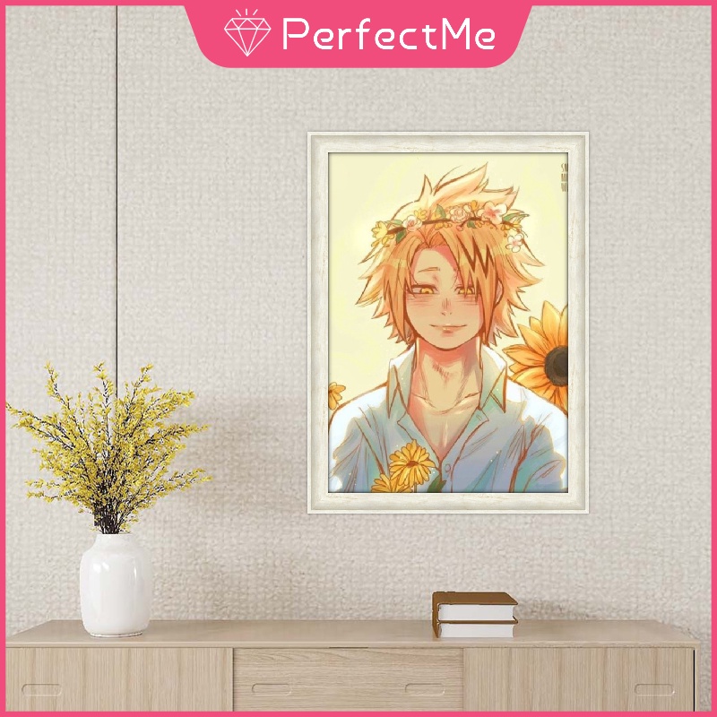Bộ tranh đính đá họa tiết hoạt hình My Hero Academia độc đáo kích thước 30x40cm dùng trang trí nhà cửa