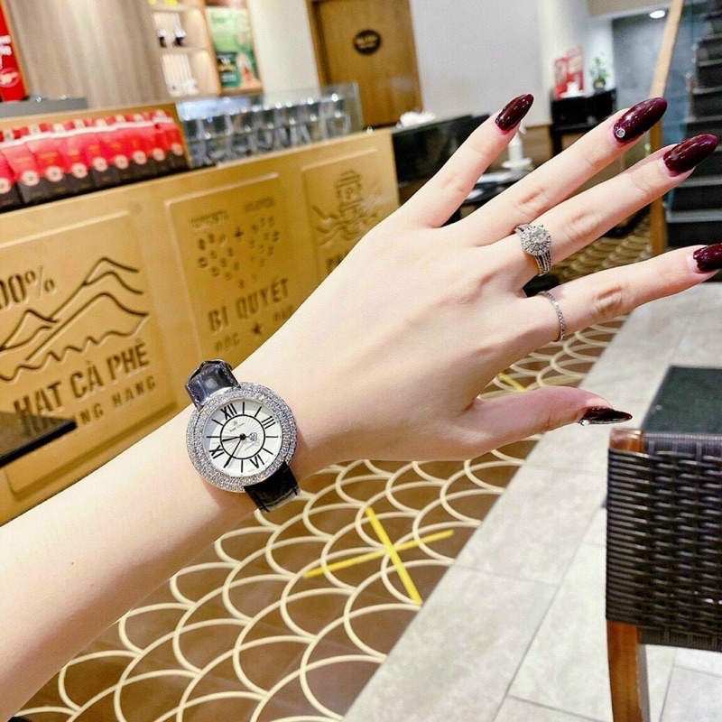 DH viền đá sang chảnh size 4.0mm dây da