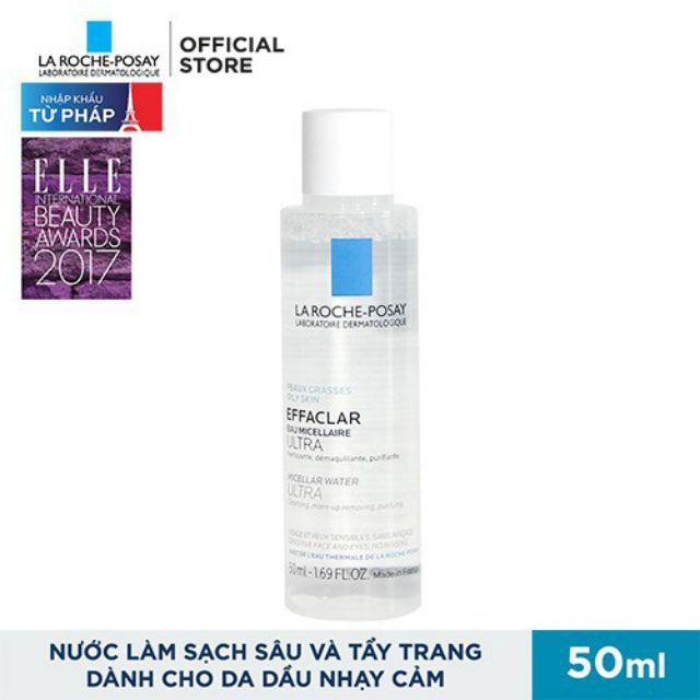 Nước tẩy trang La roche Posay 50ml