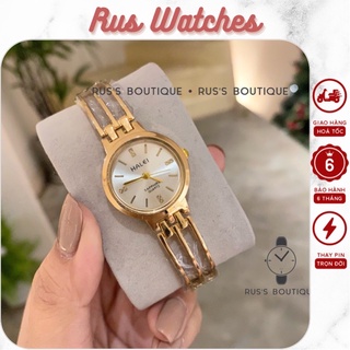 Đồng Hồ Nữ Halei Chính Hãng Mặt Tròn Dây Kim Loại Cao Cấp - Có Bảo Hành