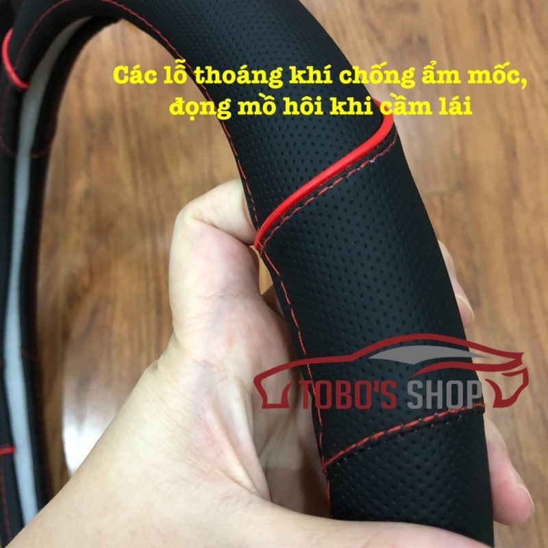 Bọc Vô Lăng Da Cao Cấp Giá Rẻ, phù hợp các dòng xe có đường kính vô lăng 38cm