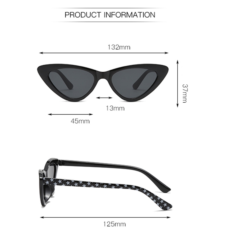 Kính Mát Hình Mắt Mèo Chống Tia UV Phong Cách Âu Mỹ Mới