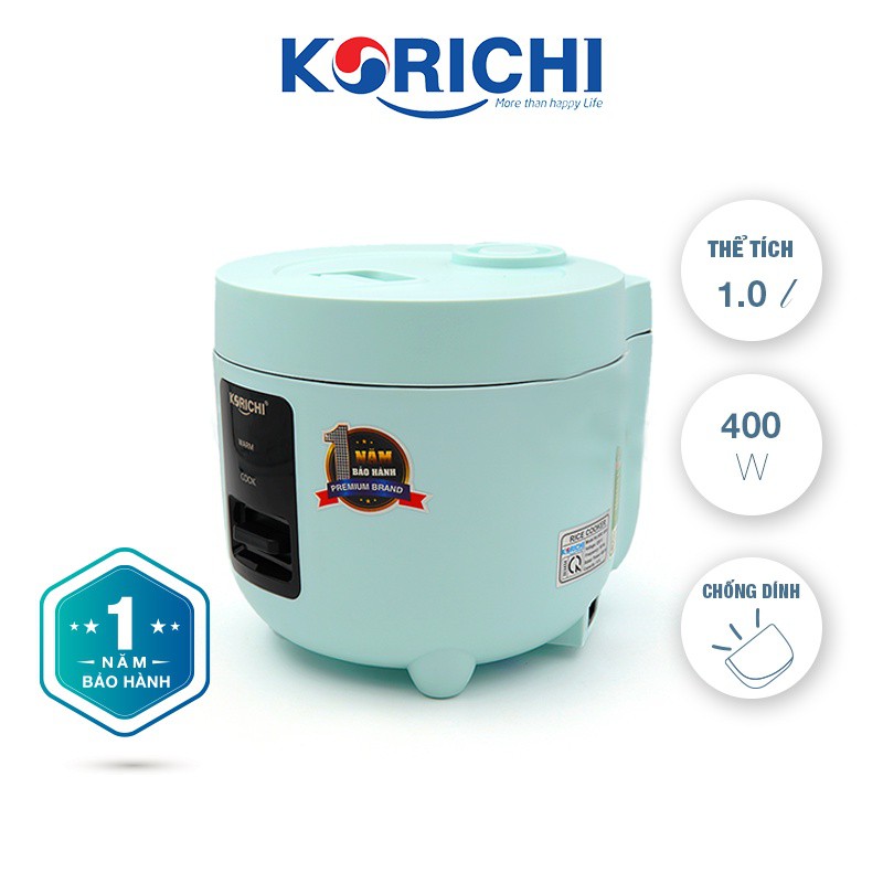 Nồi cơm điện mini Korichi-1810 kiểu dáng Hàn Quốc (1 Lít)