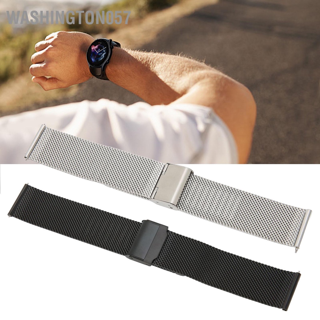 Có thể bán buôn Dây đeo đồng hồ bằng thép không gỉ 22mm dệt lưới phát hành nhanh tay với khóa đa năng cho Amazfit GTR 3 Washington057 Hàng giao ngay