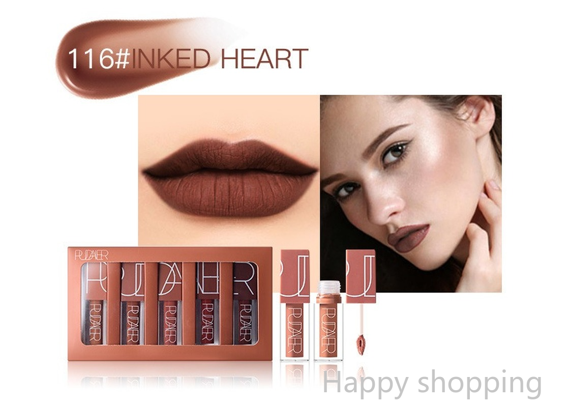 (Hàng Mới Về) Set 5 Son Kem Lì Chống Dính Cốc Chất Son Mịn Như Nhung | BigBuy360 - bigbuy360.vn