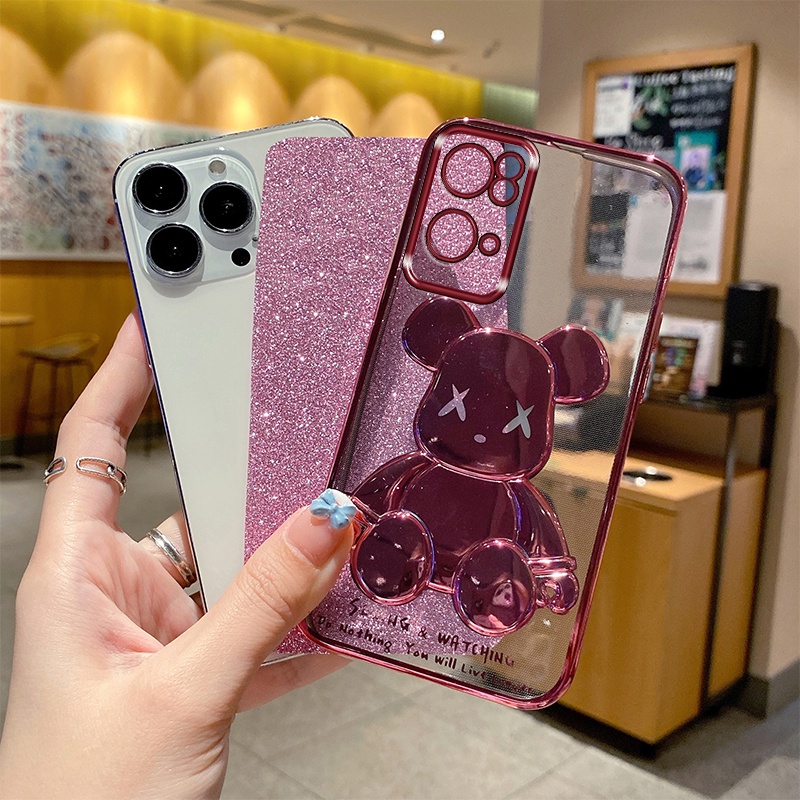 OPPO Reno 6 5G Ốp Điện Thoại Mềm Mạ Điện Lấp Lánh Cho 5/5 Pro Reno 7 Pro OPPO A9 2020 A5 F11