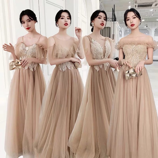 8 ảnh thật (Ib thêm ảnh thật) Đầm dạ hội kết đính đá dự tiệc, đầm cô dâu xinh đẹp