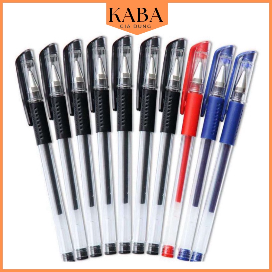 Bút bi nước bút mực gel dùng cho học sinh mực nét đều viết êm tay KABA