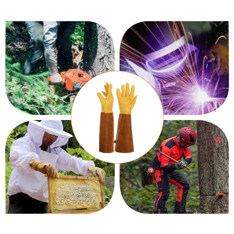 Găng Tay Làm Vườn Chất Liệu Giả Da Dày Dặn Chống Rách