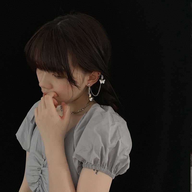 Bông tai trang trí hình bươm bướm cá tính phong cách retro