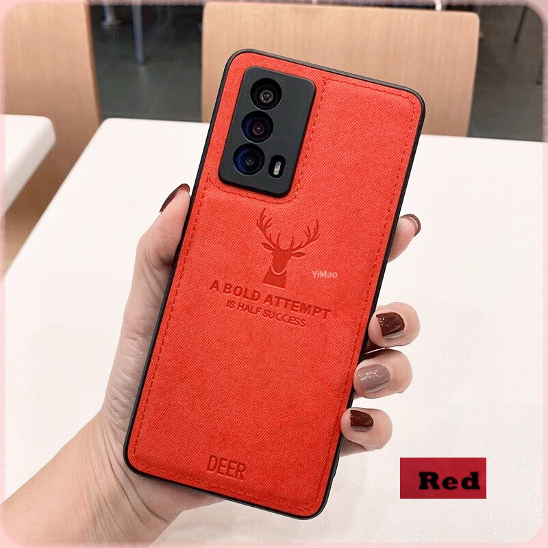 Casing Vivo V2027 V2029 V2026 V2032 V2043 1901 1902 1903 1904 1906 1907 1920 Phone Case 1814 Y1S 1820 1811 1816 1817 1807 1810 Vintage Fabric Deer Cloth Protective Soft Back Cover