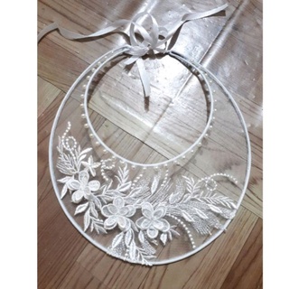 mấn cô dâu ren lưới hoa 3d