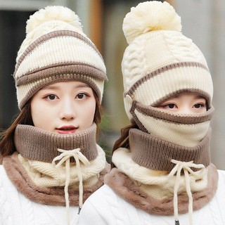 Set mũ/ nón len kèm khăn quàng cổ nam nữ, sét mũ kèm khăn người lớn