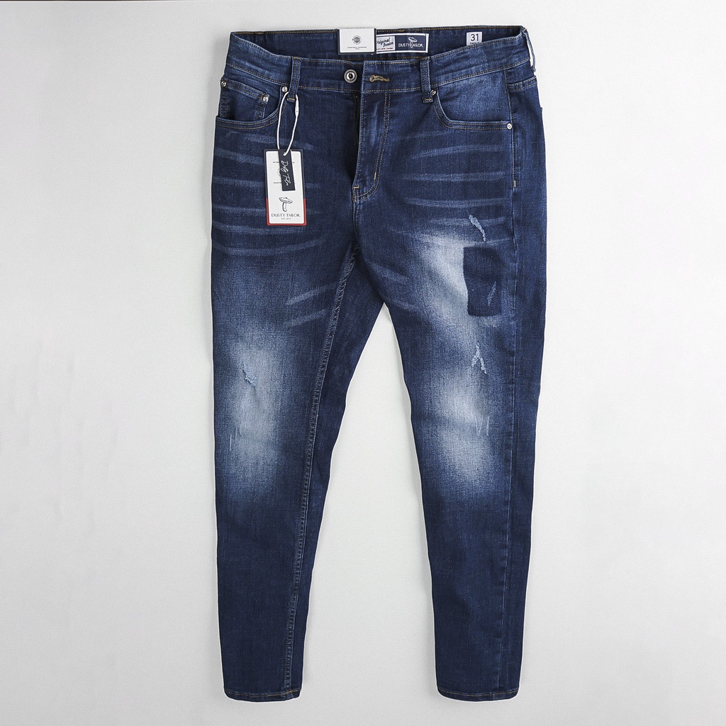 Quần jean nam Dusty Tailor vẩy sơn chính hãng, vải jean thun co giãn 4 chiều, form slimfit, màu wash trẻ trung cá tính