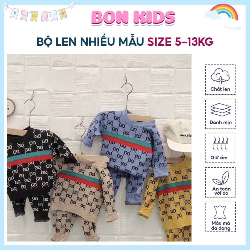Bộ Len Nhiều Mẫu Hàng Quảng Châu Cho Bé size 5kg-13kg