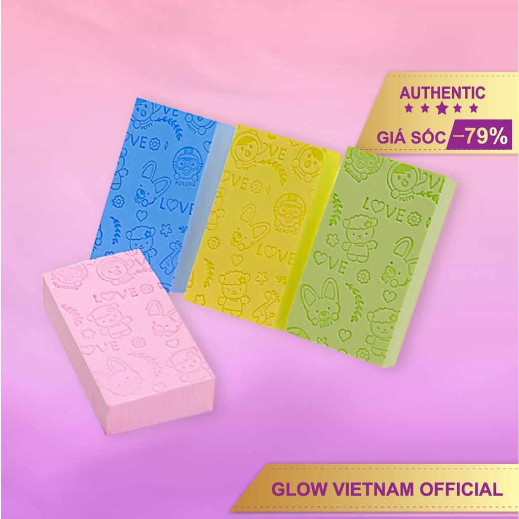 Bông tắm miếng kỳ ghét tẩy tế bào chết da tạo bọt siêu sạch hàn quốc - Glow Asia